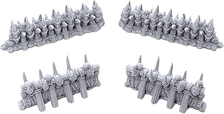 Tusk Fences by Printable Scenery, 3D Printed Tabletop RPG Scenery and Wargame Terrain 28mm Miniatures