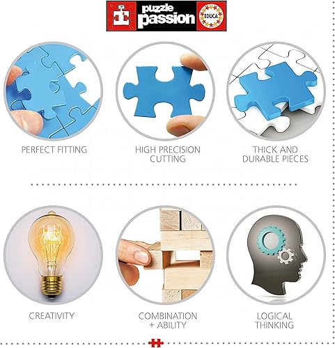 Miniatura 6 de Educa - Dream City Art - Torre Eiffel - Rompecabezas de 500 piezas - Pegamento para rompecabezas incluido - La imagen completa mide 18.9 x 13.4