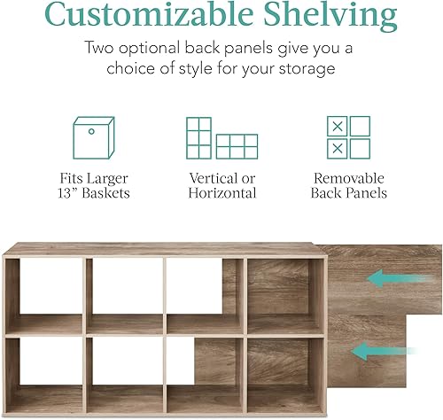 Miniatura 169 de Best Choice Products - Organizador de almacenamiento de 6 cubos, apertura de 13.5 pulgadas, estantería, estante de exhibición, personalizable con 3