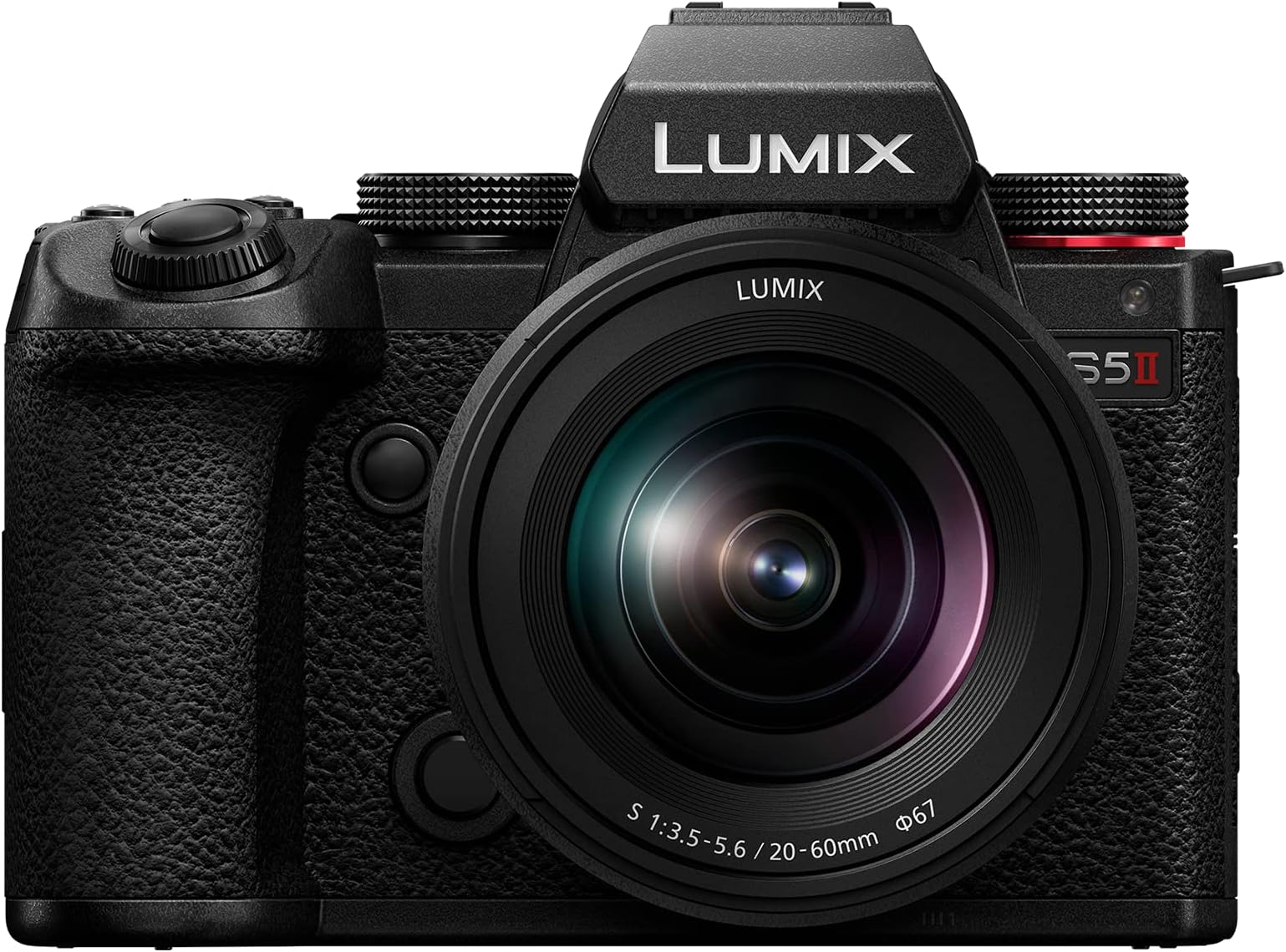 LUMIX S5II Mirrorless Camera, 24.2MP Full Frame with Phase Hybrid AF, New Active I.S. Technology, Unlimited 4:2:2 10-bit Recording with 20-60mm F3.5-5.6 L Mount Lens - DC-S5M2KK Black