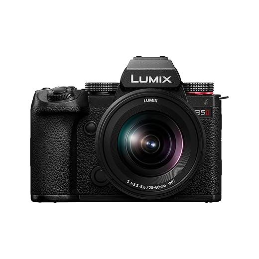 Panasonic LUMIX S5II Mirrorless Camera, 24.2MP Full Frame with Phase Hybrid AF, New Active I.S. Technology, Unlimited 4:2:2 10-bit Recording with 20-60mm F3.5-5.6 L Mount Lens - DC-S5M2KK (Renewed)