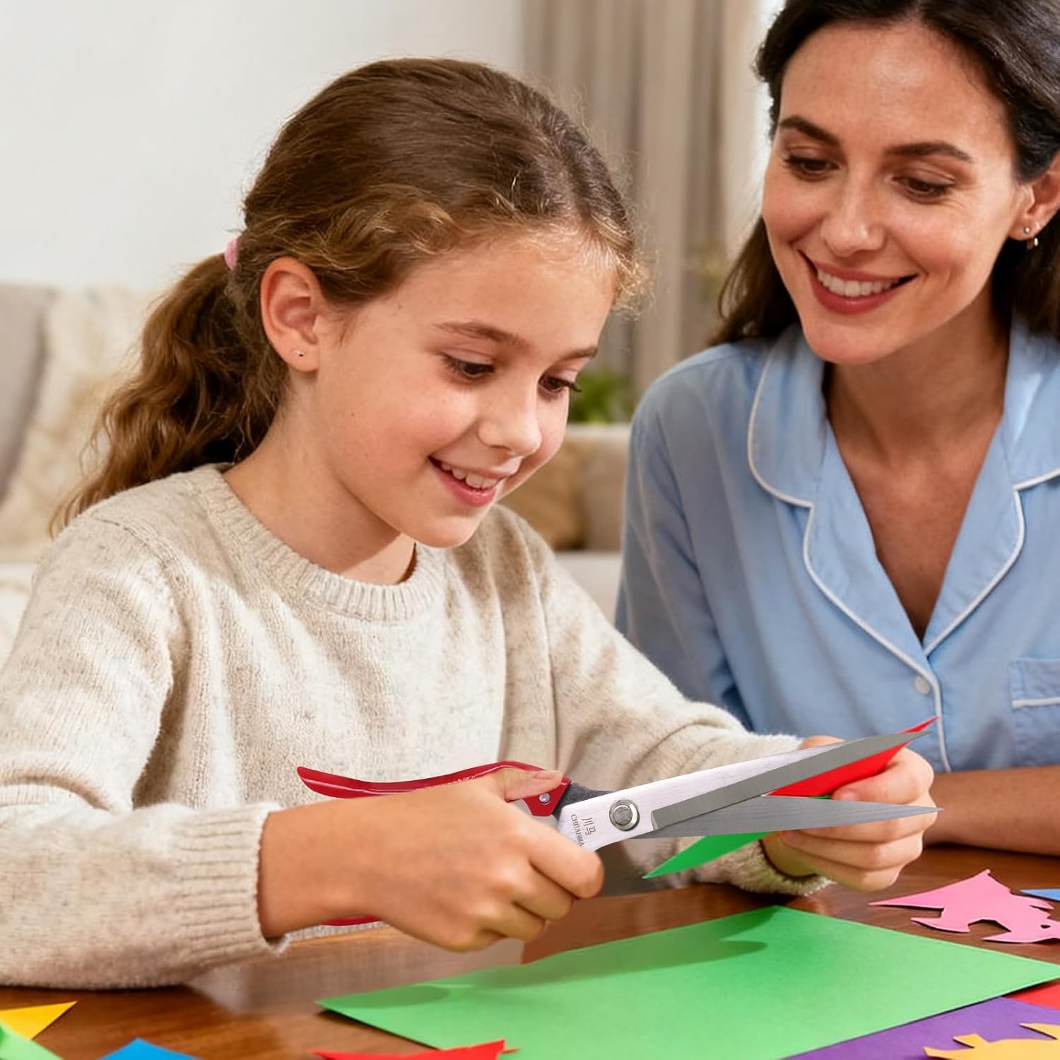 Manual Wool Shearing Shear Stainless Steel Trimming Scissor Long blades Multifunctional garden shears Craft Scissors with spring Red - Image 7