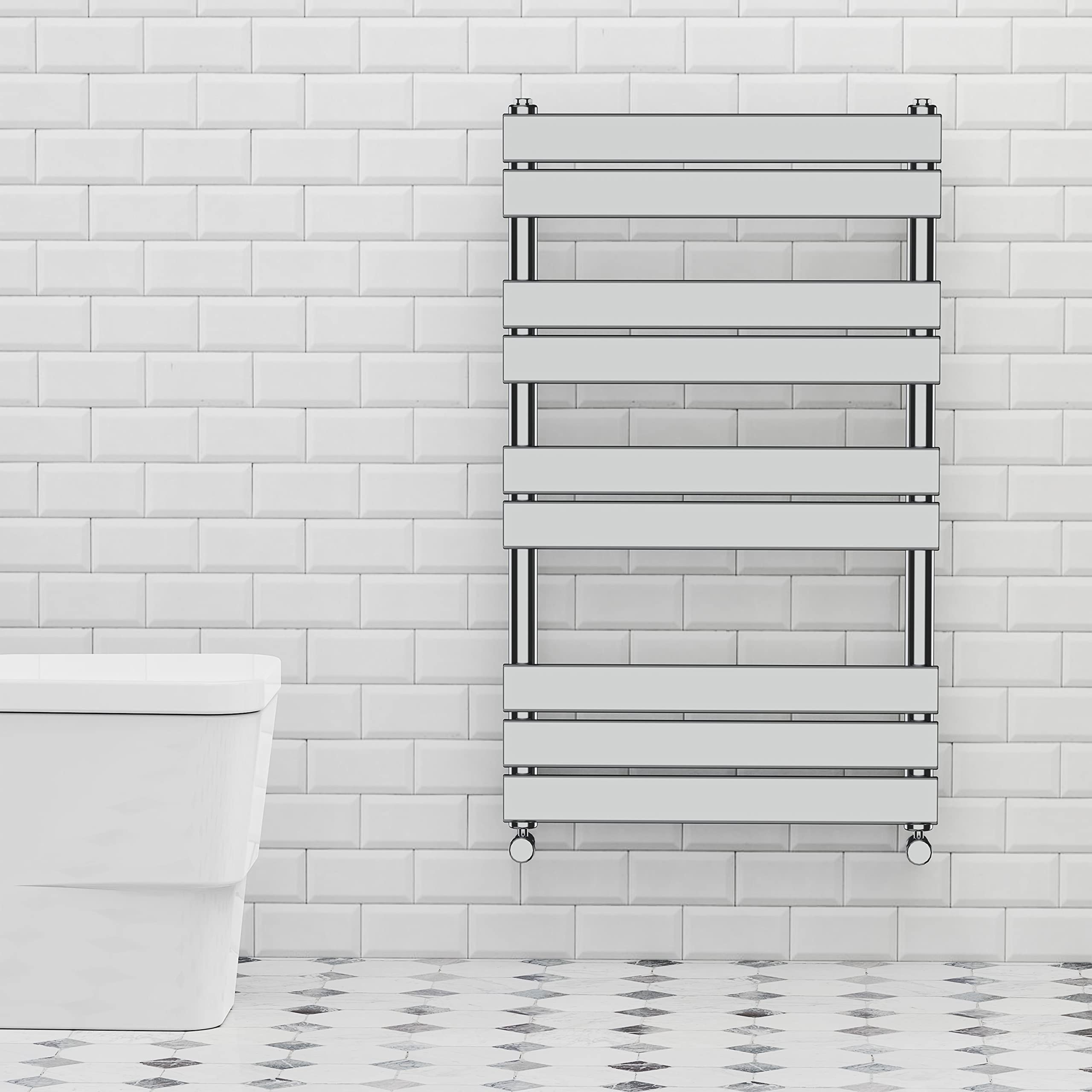 Warmehaus Chrome 1000x600mm Flat Panel Heated Towel Rail 68mm — image 1