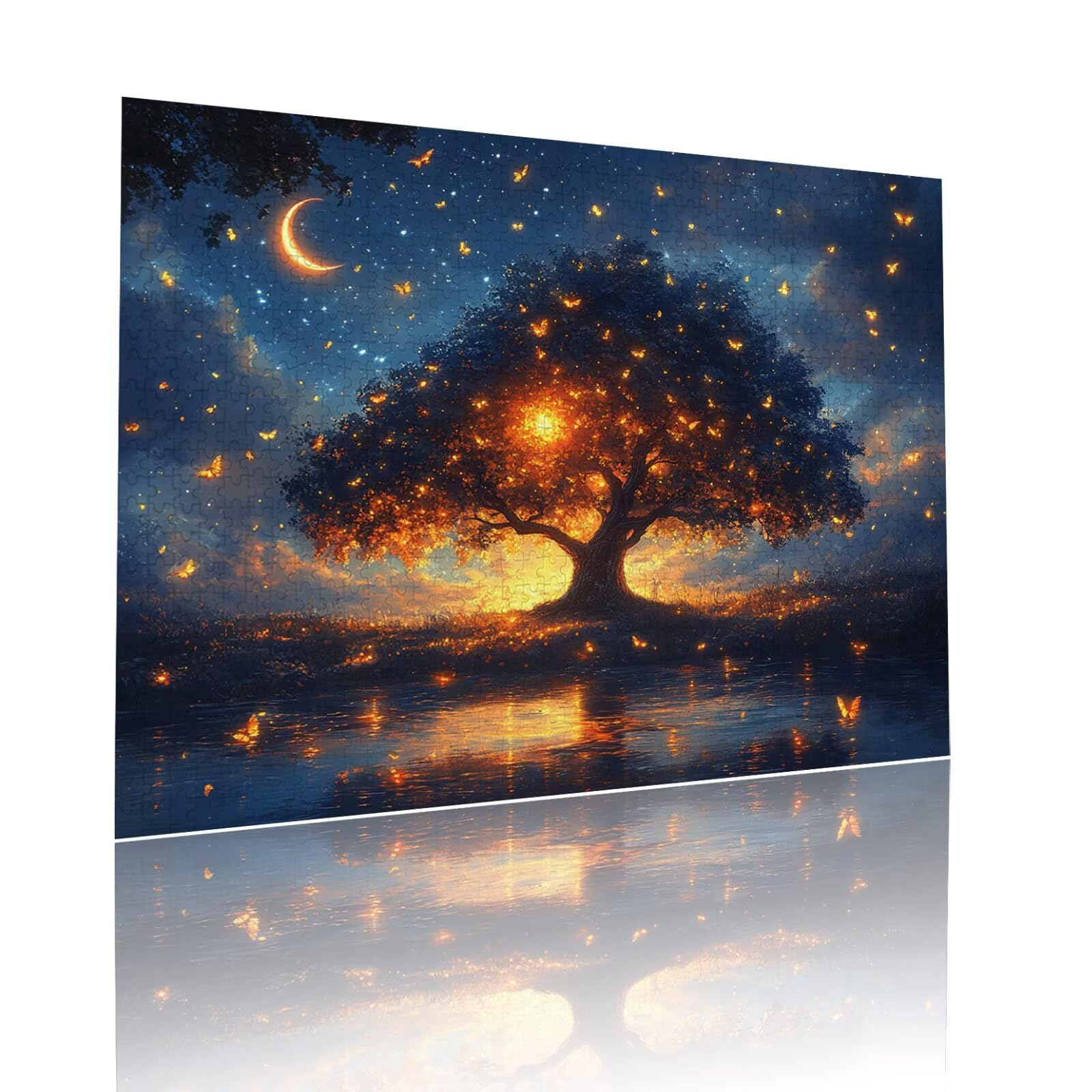 Puzzle Erwachsene 5000 Teile Baum Sternenhimmel Educa Jigsaw für Kinder ab 8 Jahren Mädchen Jungen, Erwachsene Impossible Klassische Puzzles, Anspruchsvoll Spielspaß, Als Geschenke 105x156cm t-910