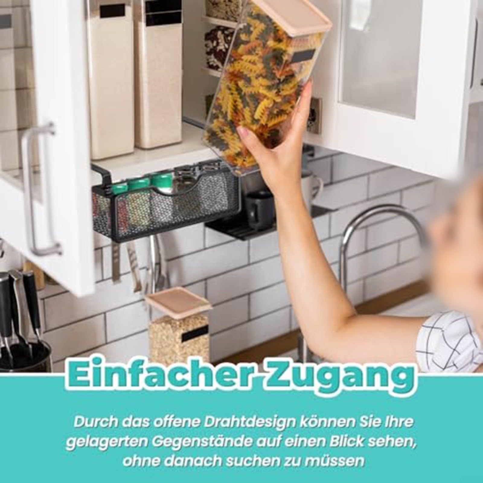 Ausziehbarer Korb unter dem Regal, hängende Schublade mit Stahlrahmen für Schlafzimmer-Organisation, entworfen, um den Platz im Schrank zu maximieren und Gegenstände sichtbar zu halten