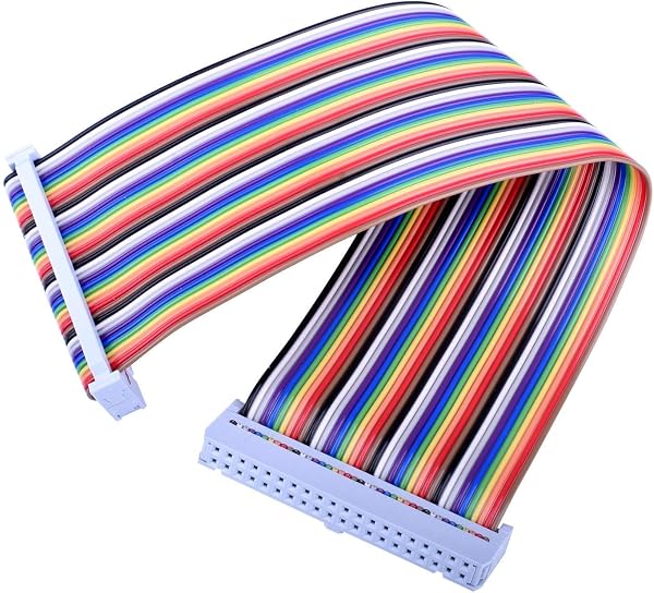 ARCELI Carte d'extension RPi GPIO Breakout + Câble Ruban + Adaptateur GPIO Type T assemblé 20cm FC40 Câble Ruban Plat 40 Broches pour Raspberry Pi 3 2 Modèle B & B + SC05 - 5