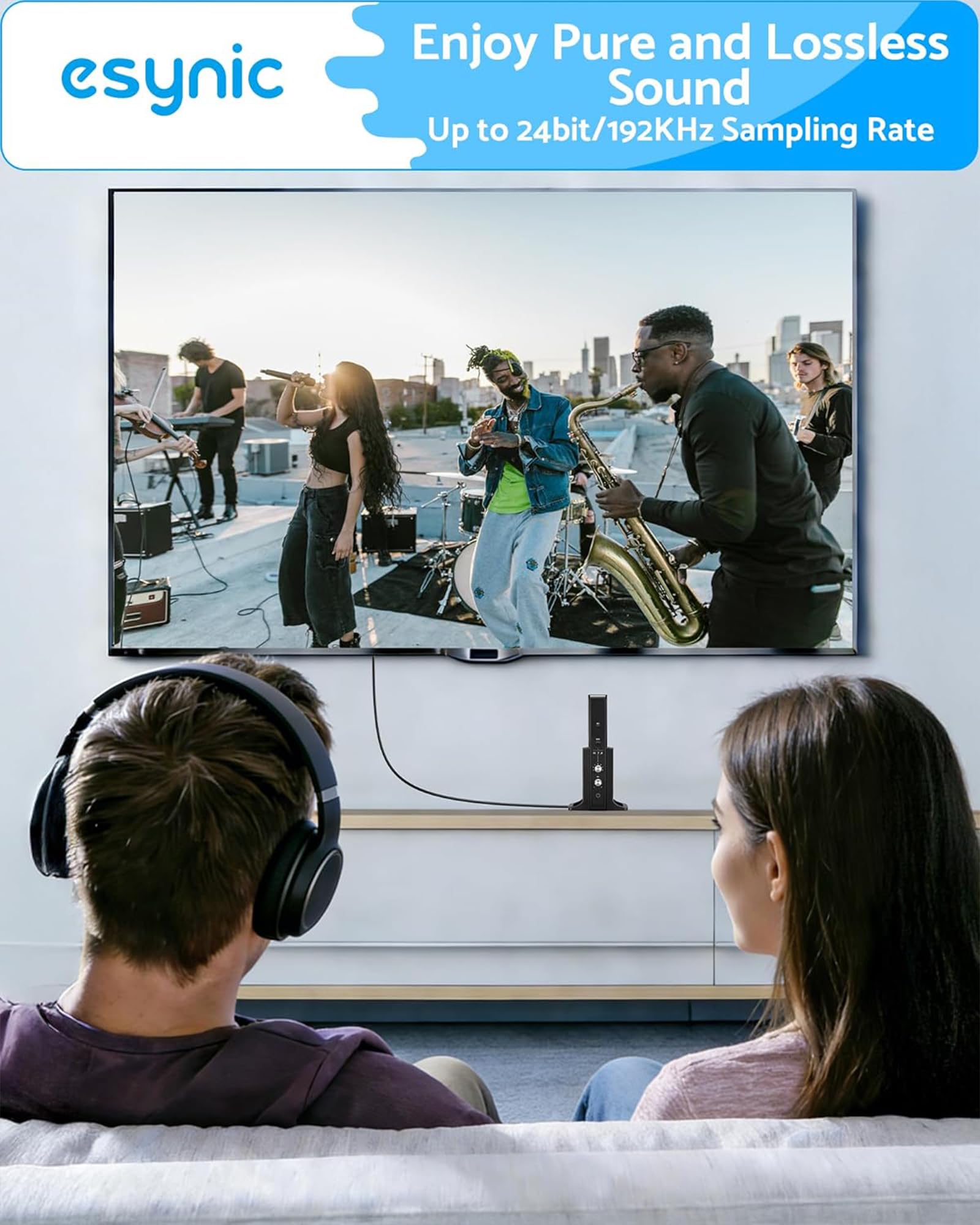 eSynic HDMI eARC/ARC a Óptico Cable 2,1 m Cable Extractor de Audio Todo en Uno, Compatible con 192 kHz/24 Bit, DTS 5.1 y Dolby Digital, Plug & Play para TV a Barra de Sonido, Cine en Casa y Auriculare