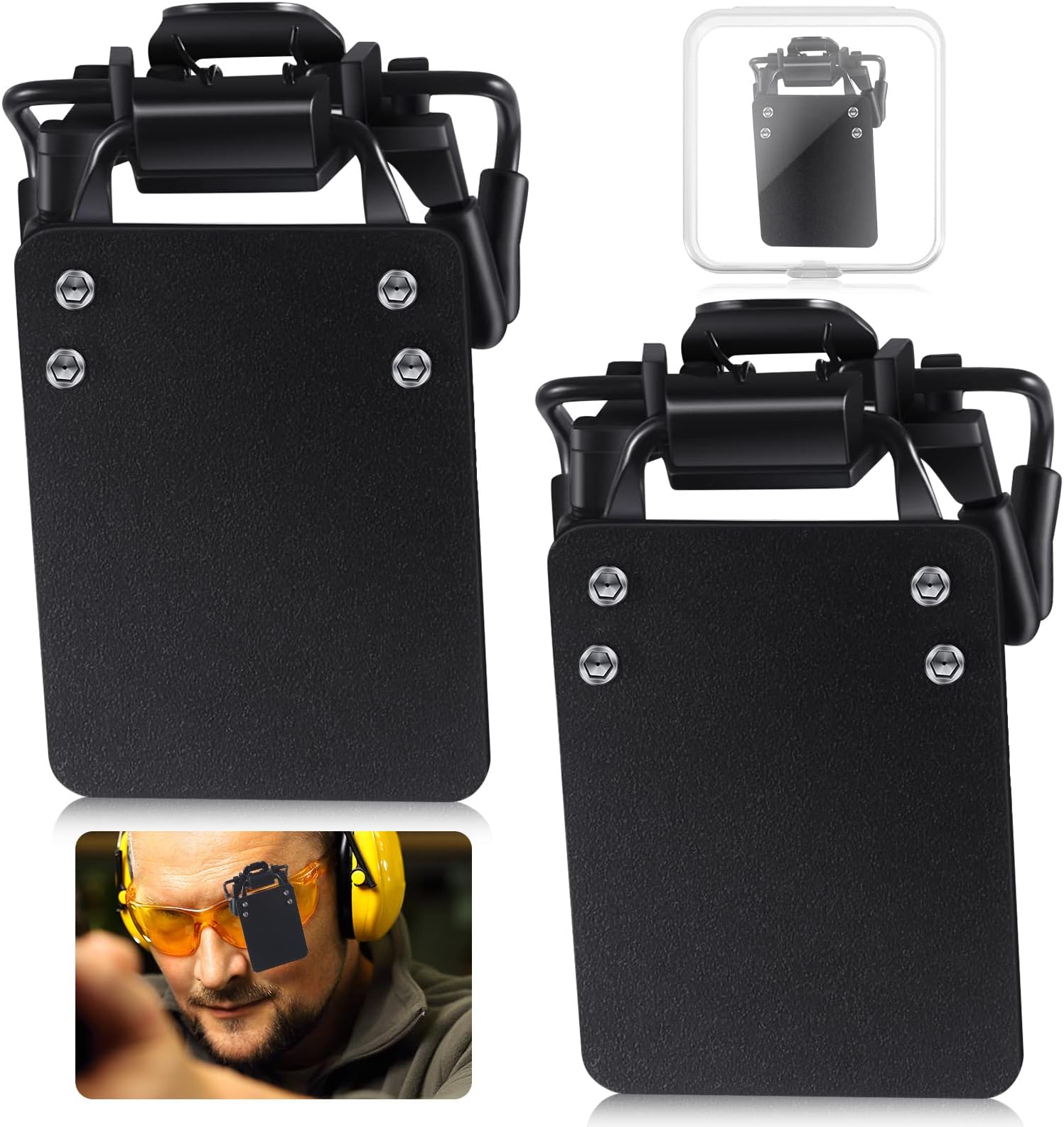 Hungdao 2 Packs International Standard Shooting Glasses Patch Shooting Patch for Eye Glasses Shooting Blinders Aim Assistance