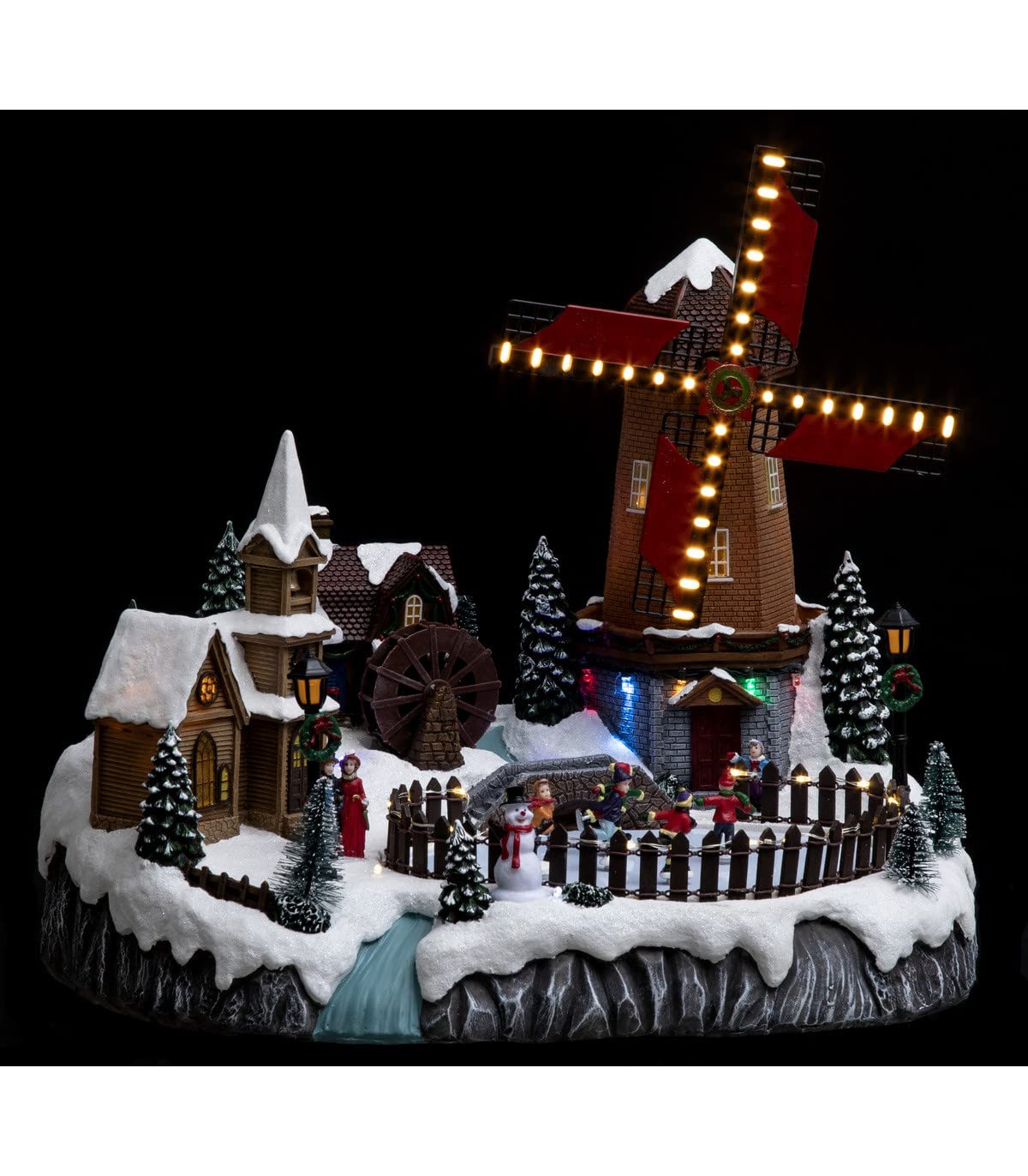 Village De Noël Animé Et Musical - Manoir Du Père Noël Avec 33 LED, Par Feeric Lights & Christmas - 12