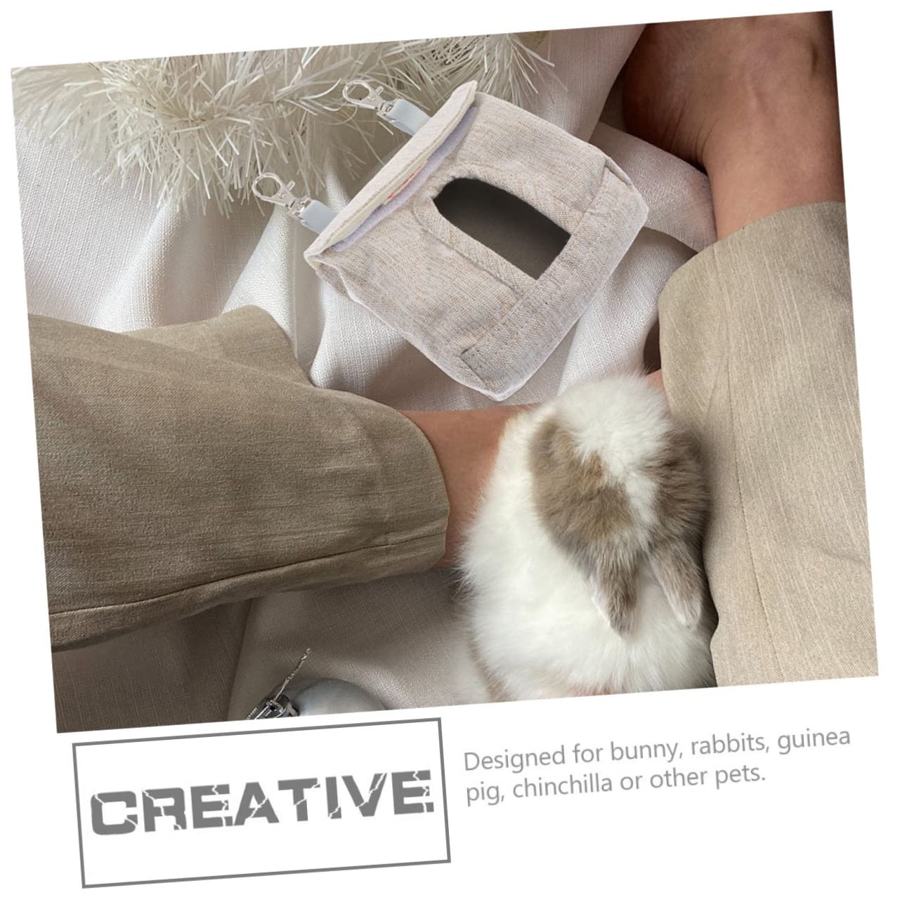 Housoutil 5 Set Di Mangiatoie Per Cavie Con Borsa Appesa Per Riporre Il Cibo Mangiatoie A Doppia Faccia Per Cavie Facili Da Riporre in Gabbie 2 Pezzi * 5