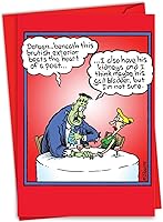 Vista 13 de NobleWorks Divertida tarjeta de felicitación del día de San Valentín con sobre de 5 x 7 pulgadas (1 tarjeta) Let's Neck C8796VDG