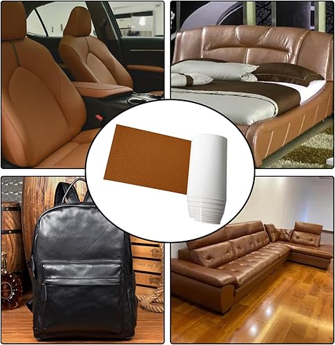 Miniatura 7 de Parche de reparación de cuero autoadhesivo para muebles, 4 x 63 pulgadas, excelente adhesión, parche de reparación de cuero autoadhesivo para