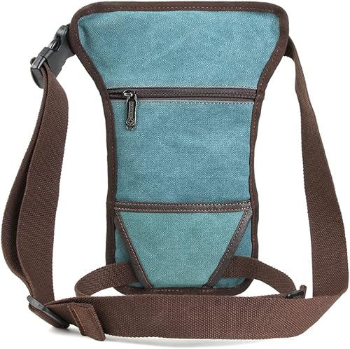 Miniatura 3 de Riñonera de lona para motocicleta para hombres y mujeres, para viajes al aire libre, deportes, ciclismo, equitación, senderismo, camping, pesca,