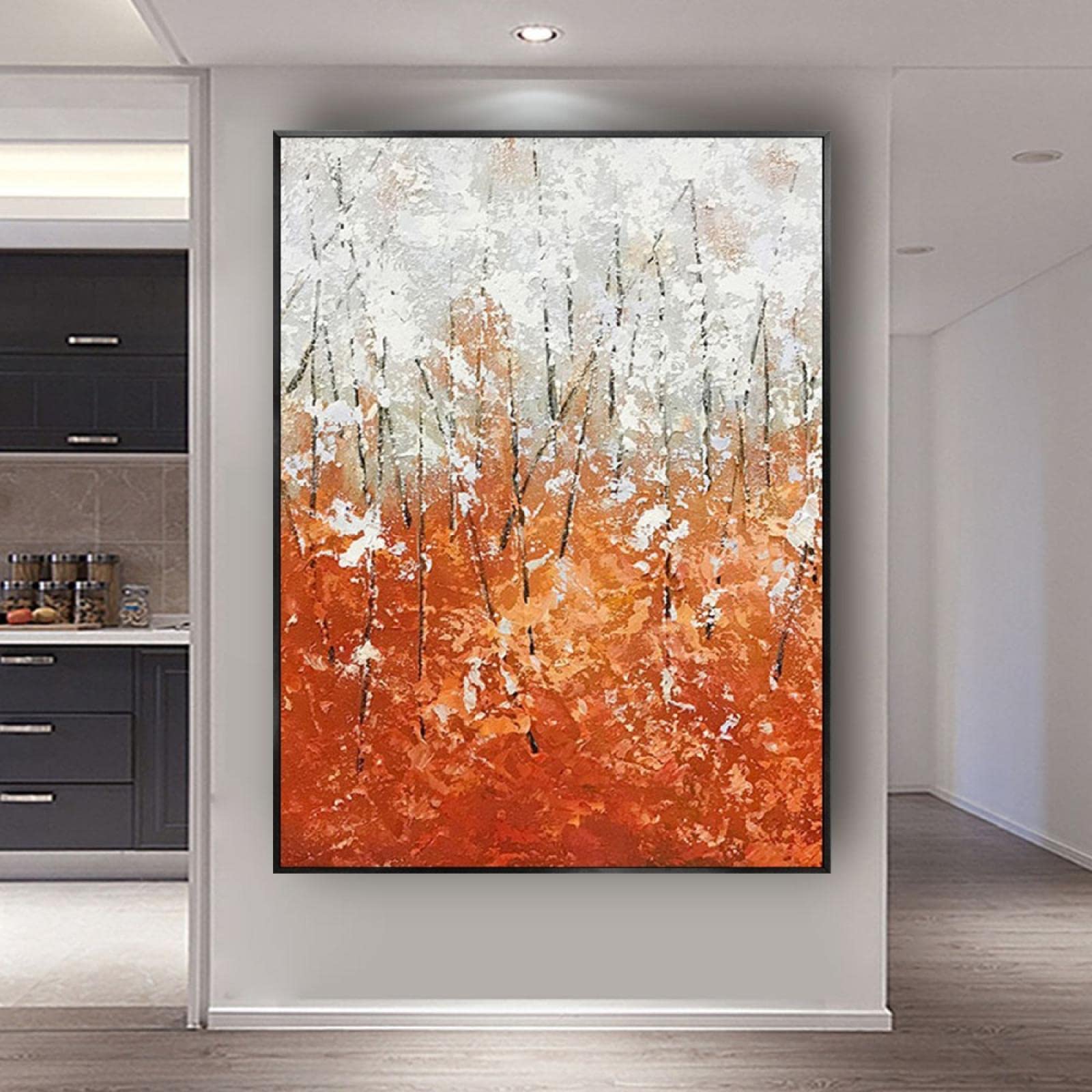 オレンジ 抽象画 Amazon.co.jp: オレンジの抽象画 モダン抽象油絵 リビング