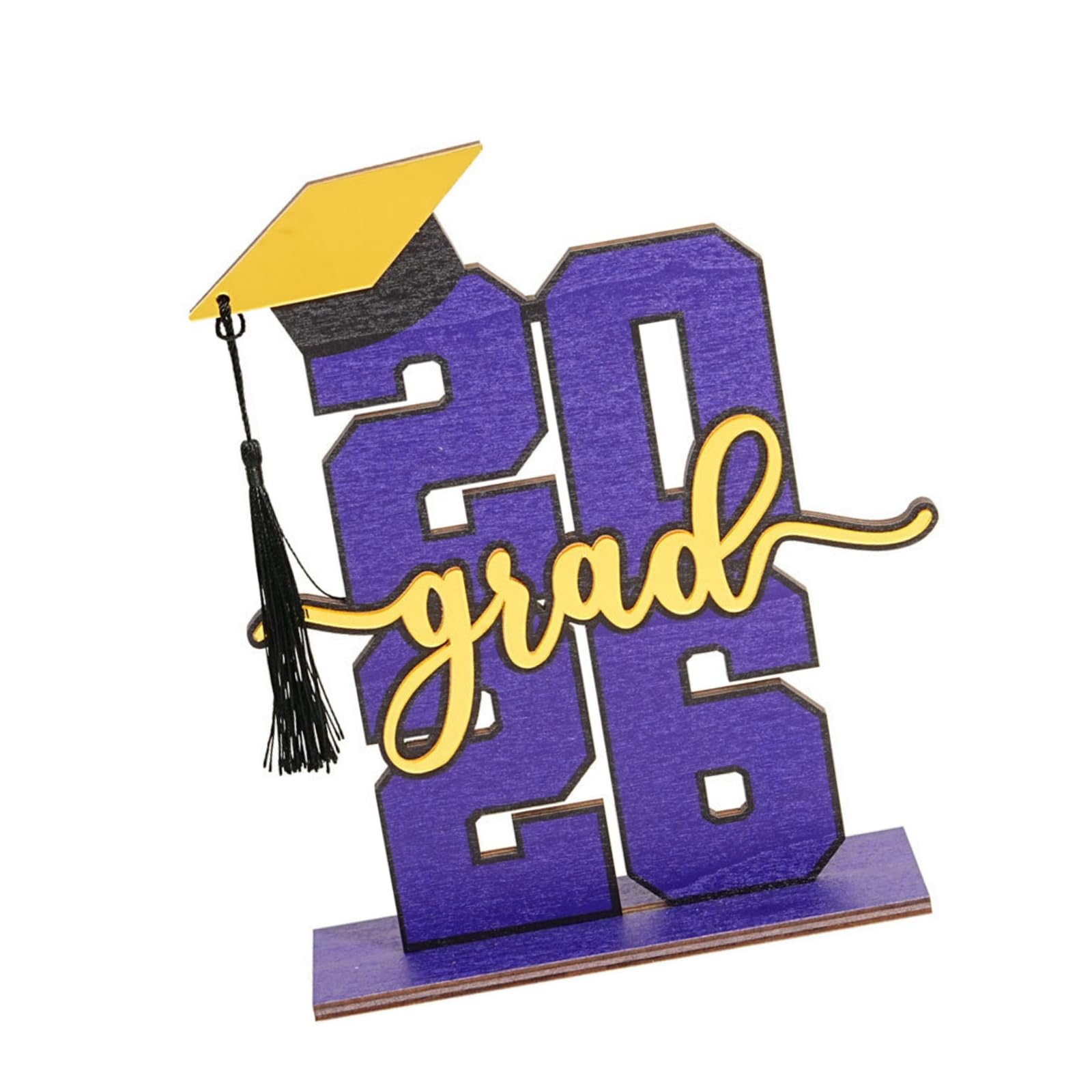 hogtnd Class 2026 Wooden Table Toppers "Congrats Grad ", Wooden Sign, Graduation Table Toppers, "Congratulate", Tiered Tray Decorations
