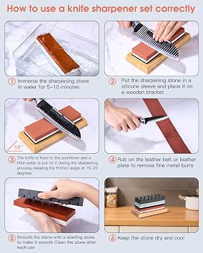 Professional Sharpening Stone Knives, Sharpening Stone Kit 400/1000 3000