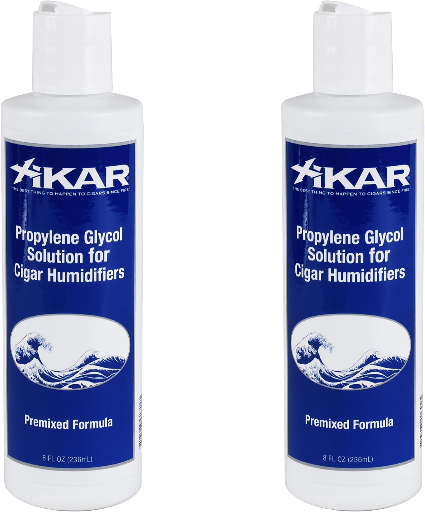 Xikar Humidor Solution - Premium Pre-Mixed Propylene Glycol for 70% Relative Humidity Maintenance for Reliable Humidification, 8 Fl Oz (Pack Of 2)