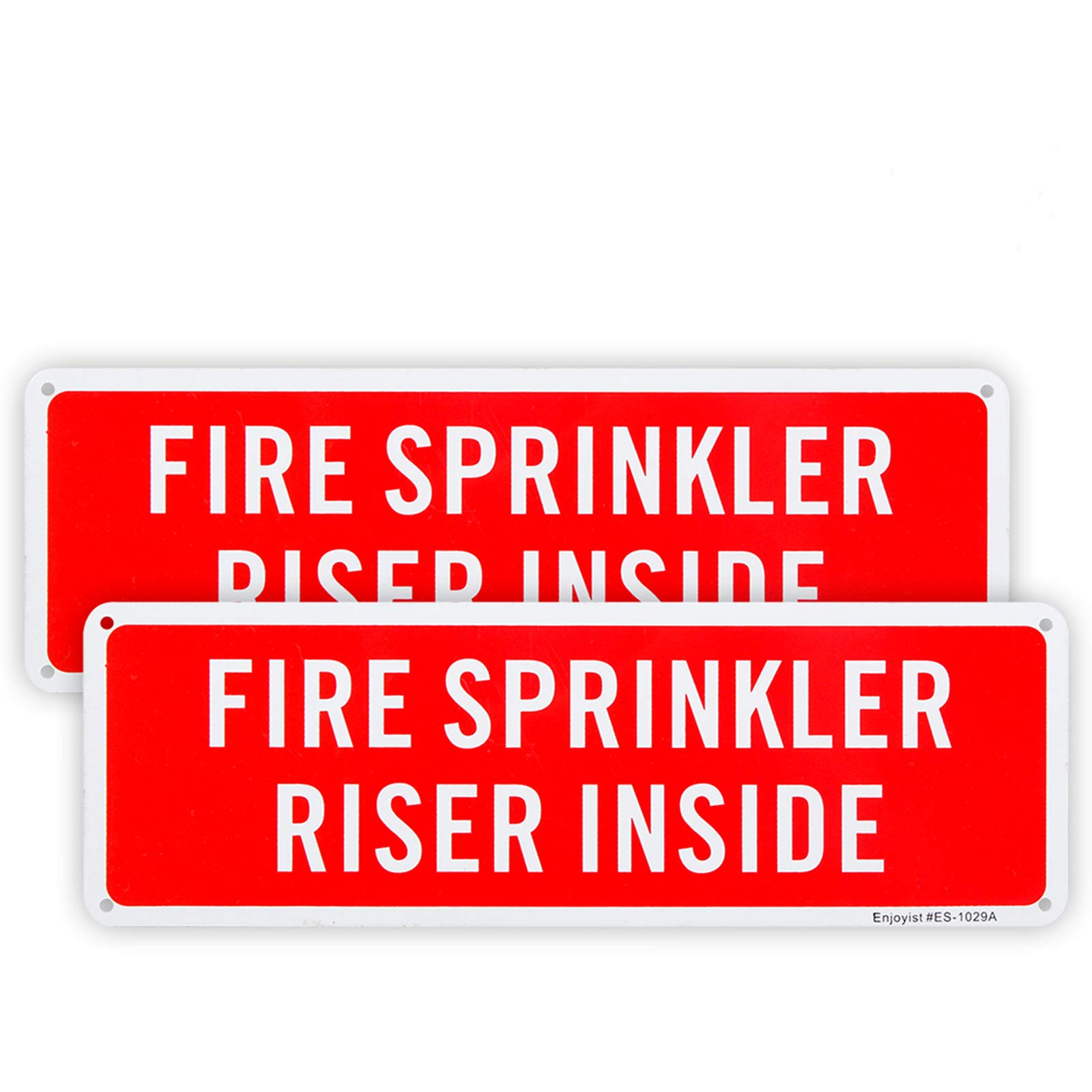 2 Pack Fire Sprinkler Riser Inside Sign, 12"x 4" .04" Aluminum Sign Rust Free Aluminum-UV Protected and Weatherproof-image-8