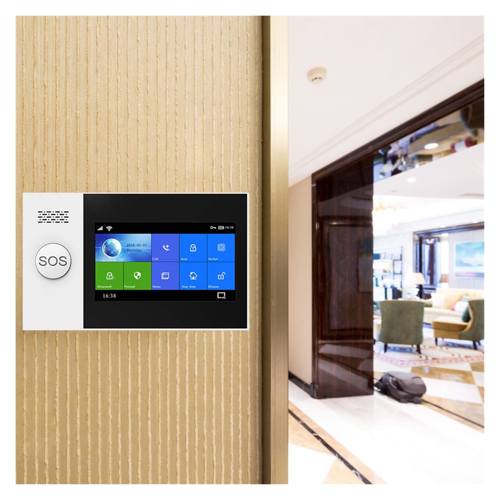 Sistema di allarme di sicurezza, Tuya Wireless WIFI GSM di allarme antifurto domestico Set PIR Sensore movimento porta Kit sicurezza Controllo APP