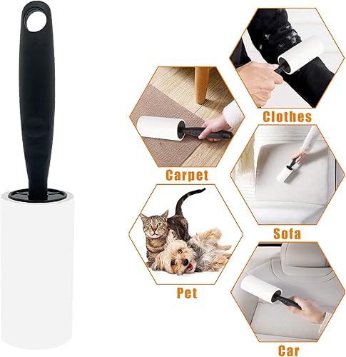 Miniatura 5 de Rodillos de pelusa de 1080 hojas, rodillos de pelusa para pelo de mascotas, adhesivos, removedor de pelo para sofá, ropa, muebles y alfombras,