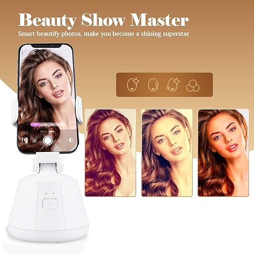 Miniatura 6 de Estabilizador de cardán para teléfonos inteligentes, rotación de 360, soporte de seguimiento inteligente para disparo de objetos faciales, soporte