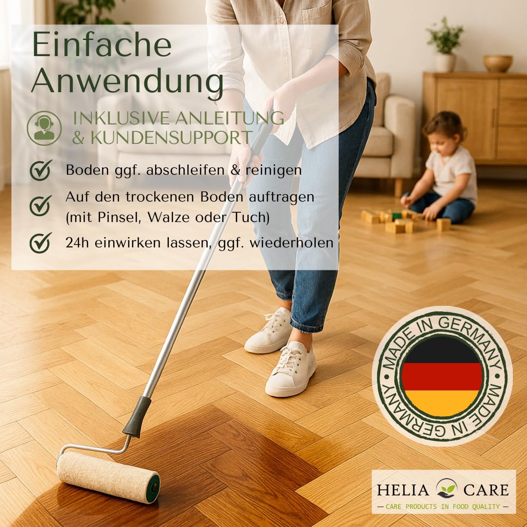 Bio olej do drewna "Heavy Duty" (0,75 l) – 100% naturalny olej do drewna do parkietu – bez chemikaliów – bezbarwny olej do parkietu – Made in Germany (0,75 l)