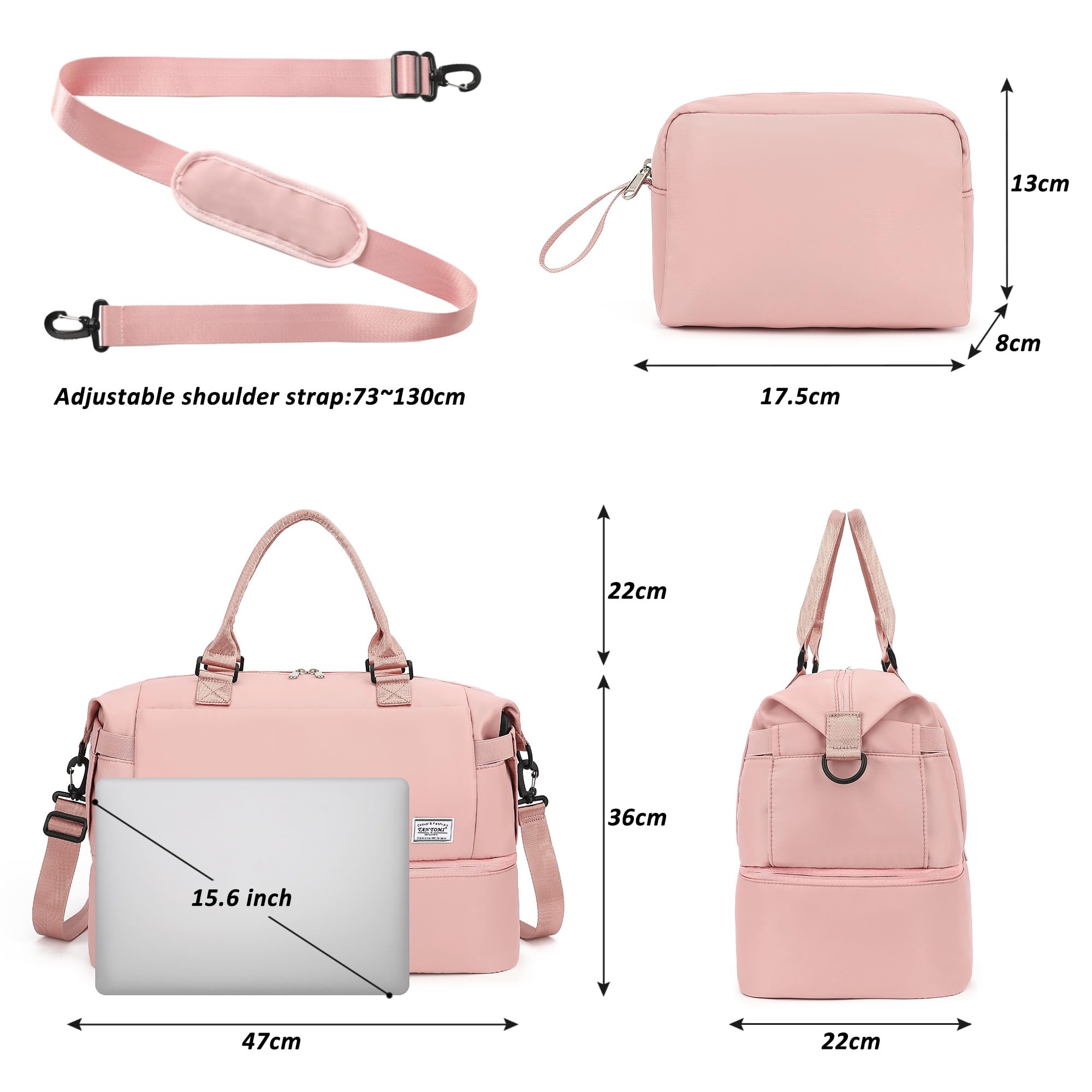 TANTOMI Für Easyjet Airlines Untersitz-Kabinentasche, 47 x 22 x 36 cm, Handgepäcktasche, Flughafentasche, wasserdicht, Mutterschaftskrankenhaus-Reisetasche für kurze Reisen, mit verstellbarem