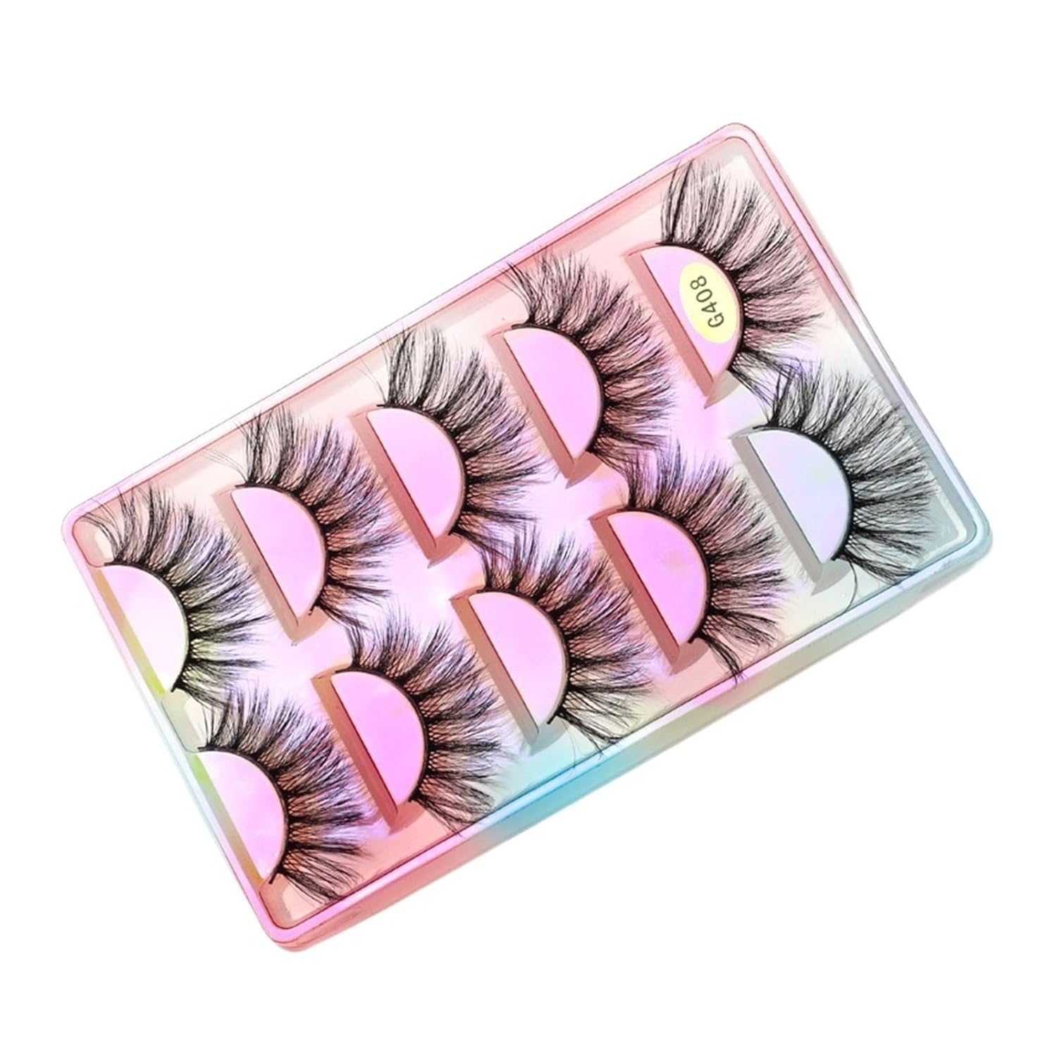 UAMOU Mink Lashes Bulk 5 Pair Natural Long Faux Cils Cilios Mink 3D False EyeLashes Makeup Fluffy Eye