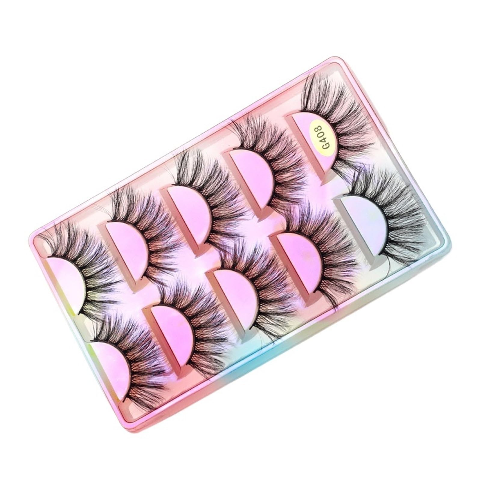 UAMOU Mink Lashes Bulk 5 Pair Natural Long Faux Cils Cilios Mink 3D False EyeLashes Makeup Fluffy Eye