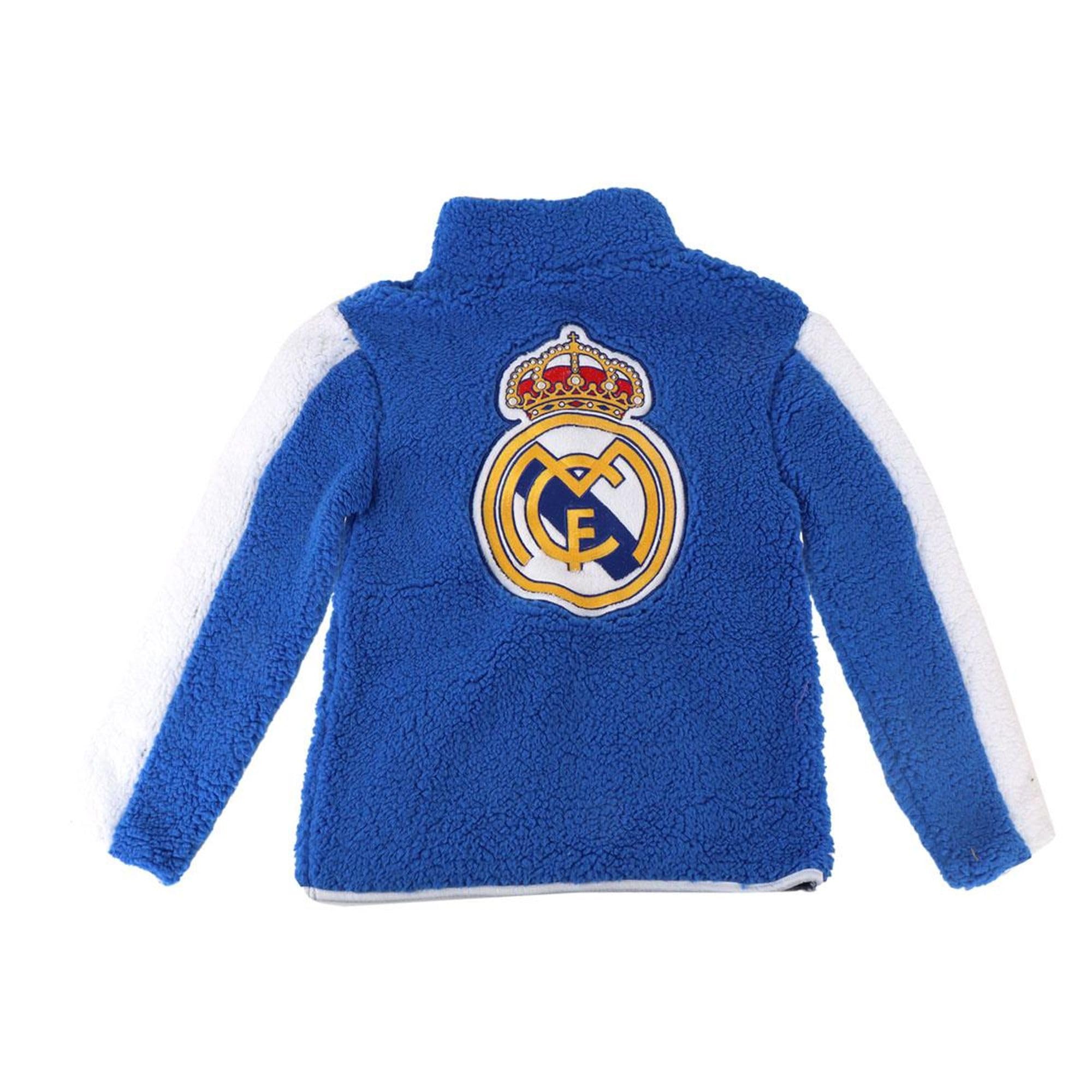 Real Madrid Jersey Sherpa Fleece Sudadera Oficial Niños Escudo Colores Invierno