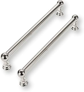 10 Pack 8 Inch Solid Kitchen Cabinet Handles Polished Nickel Heavy Duty Cabinet Pulls Drawer Pulls Cabinet Hardware Kitchen Handles for Cabinets Cupboard Handles