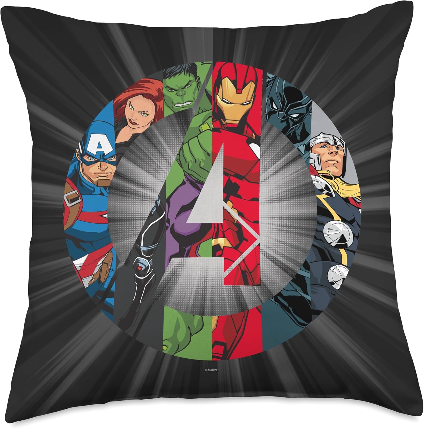 Marvel Avengers Assemble A Logo Throw Pillow