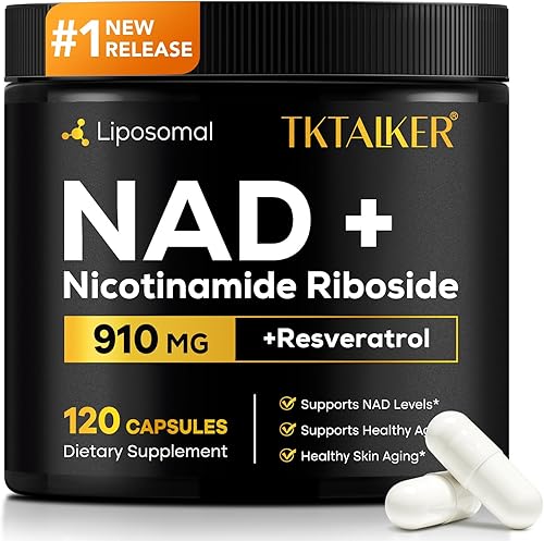 Suplemento NAD, suplemento de resveratrol NAD + ribósido de nicotinamida, NMN alternativa liposomal NAD+ para mujeres y hombres, apoya la salud