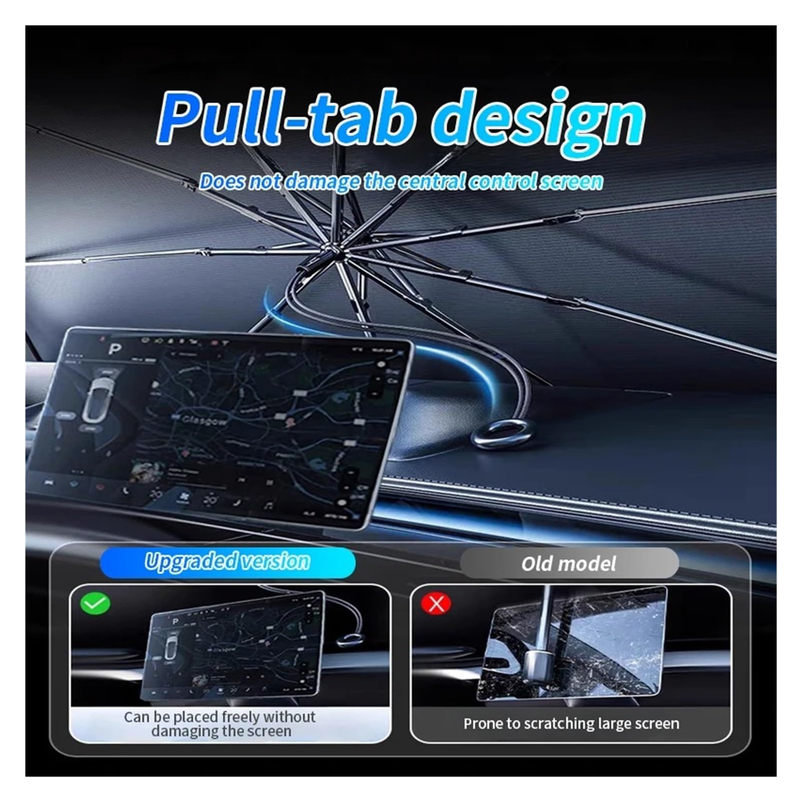 Cortinas Parasol Ventanas Laterales Coche Parasol para Coche Sombrilla Parabrisas Plegable Reflectante
