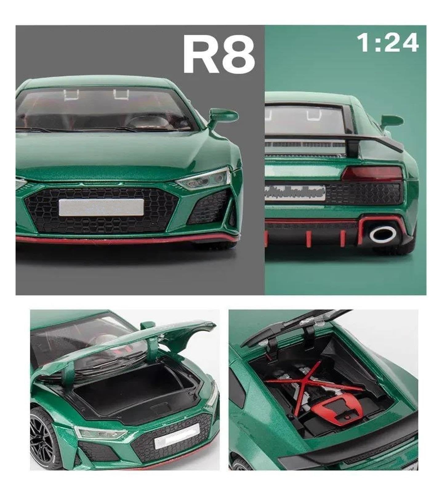 1:24 per Audi R8 V10 Modello di Auto in Lega pressofusa