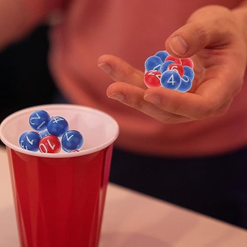 Miniatura 5 de 49 bolas de bingo de repuesto de plástico numeradas de 1 a 49, para noches de bingo, rifas y más, reemplazos perdidos de bolas de bingo (rojo + azul)