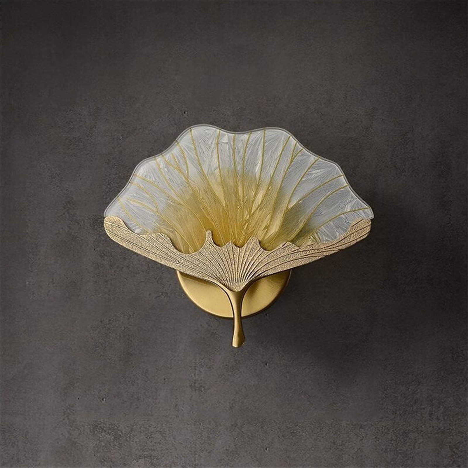 Applique da parete Lampada da parete a forma di foglia decorativa smaltata lusso per corridoio
