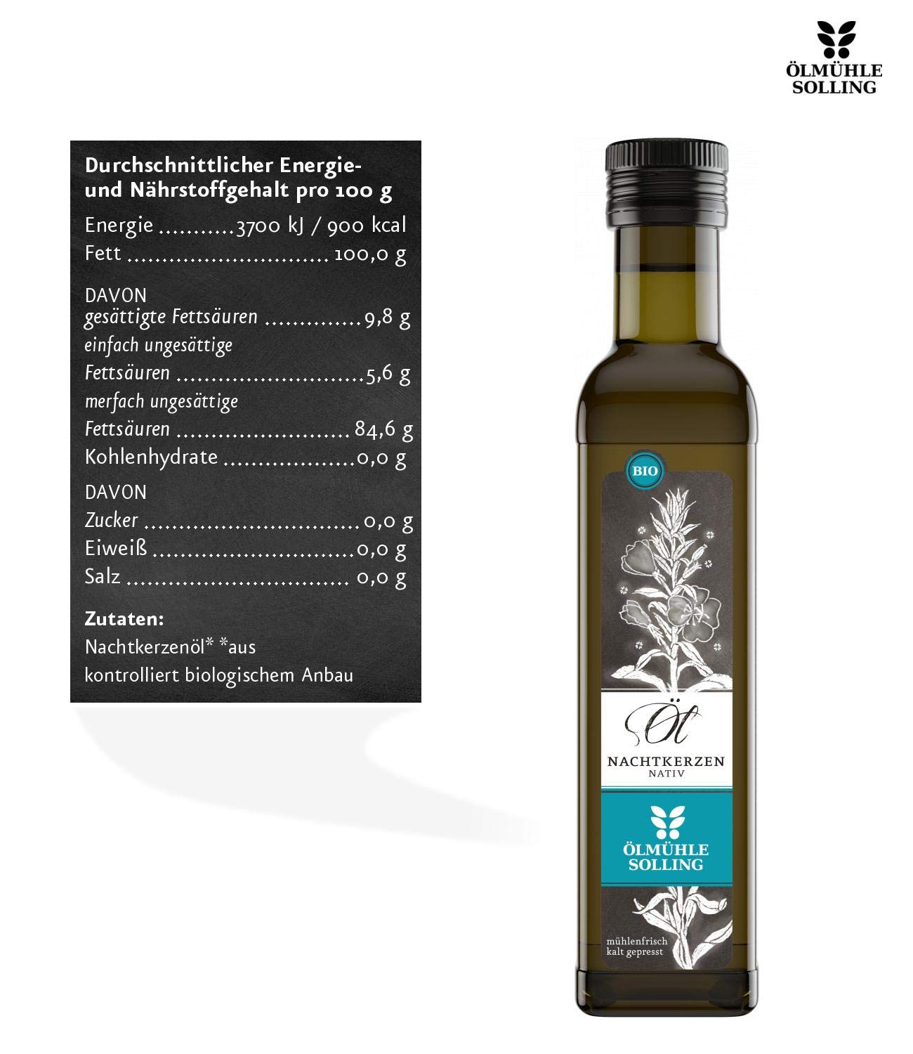 Ölmühle Solling Nachtkerzenöl nativ 250ml - BIO