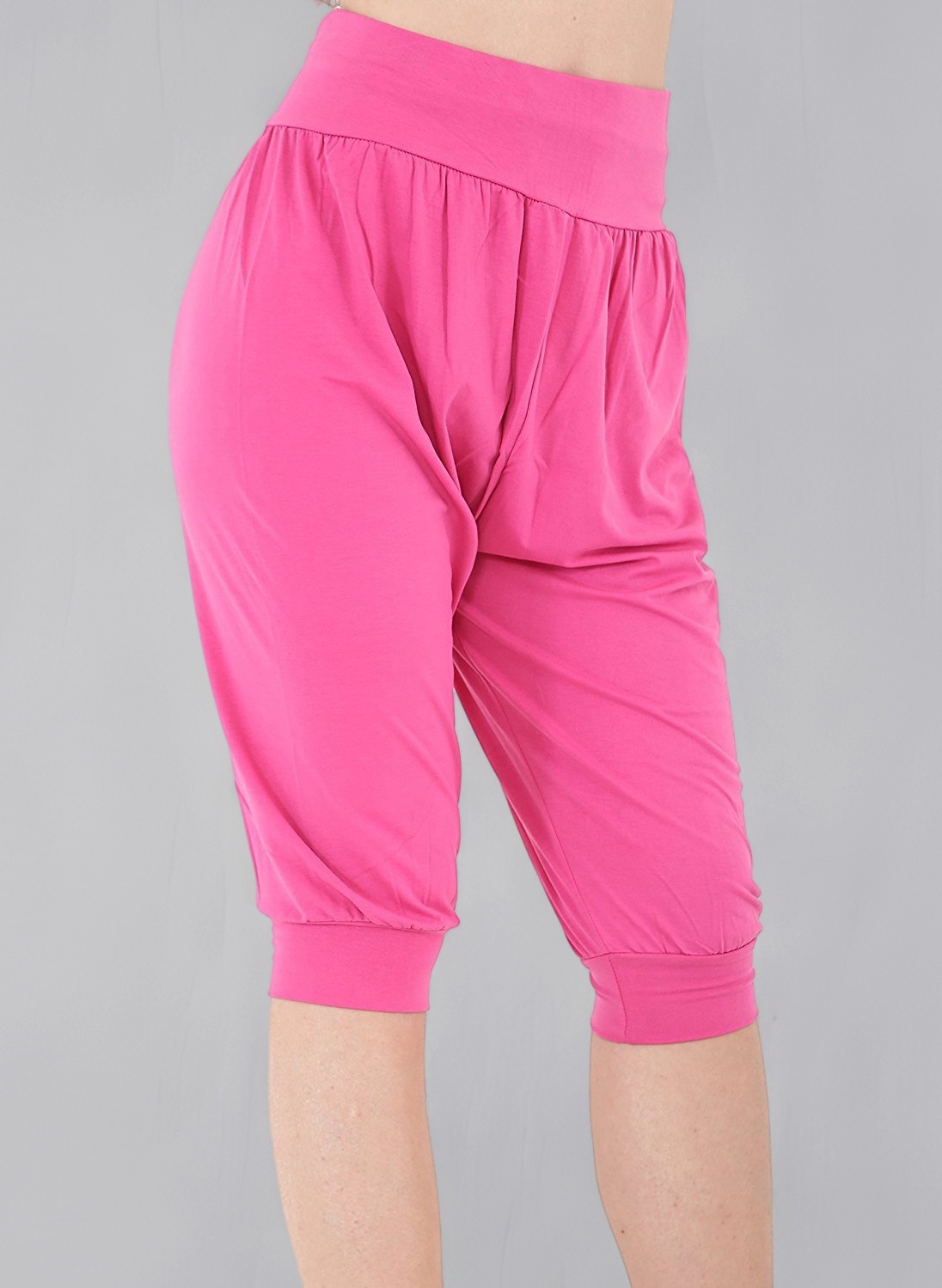 Candid Styles Womens Shorts Cropped Harem Pants 3/4 Baggy Ali Baba Yoga Trousers Stretch Leggings 8-26