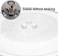 Vista 5 de Placa de vidrio para microondas, placa giratoria redonda de vidrio para microondas de 12.4 pulgadas / 12.402 in, placa de vidrio de microondas