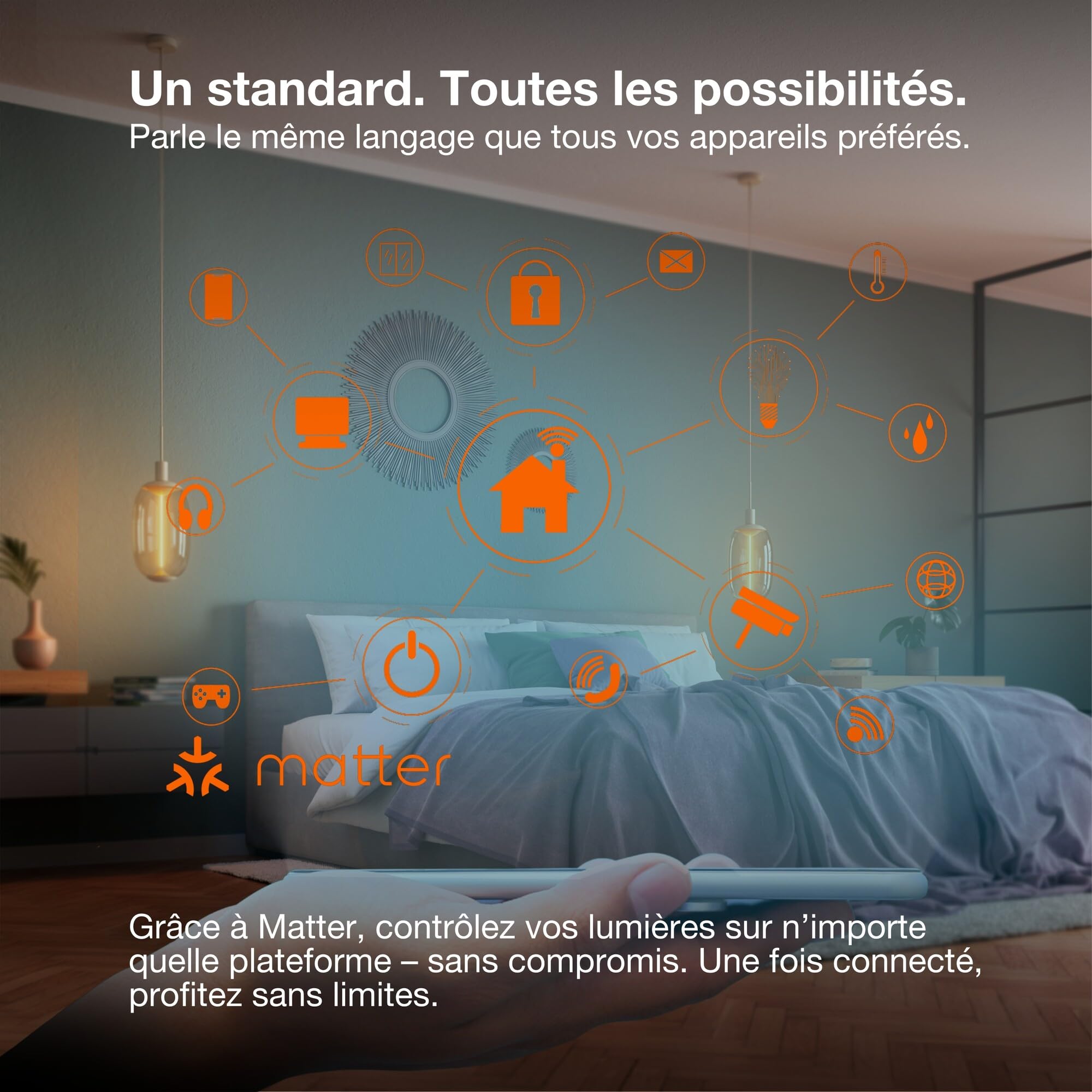 Osram SMART+ Spot LED RGB PAR15 (lot de 5, GU10, 5W) – RGB + blanc chaud à froid – contrôle intelligent – Matter via Wi-Fi – Alexa, Google, Apple | , Lot de 5 ampoules LED, 50 Millimetres de diamètre, 2 0000 heures