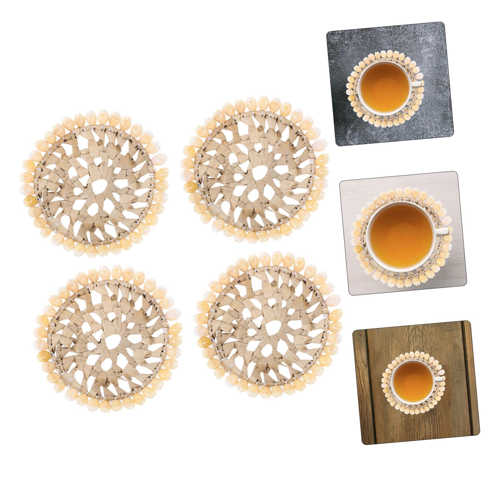 TOPBATHY 12piezas Posavasos De y Marinas Aislantes Térmicos para Tazas Decoración Oceánica