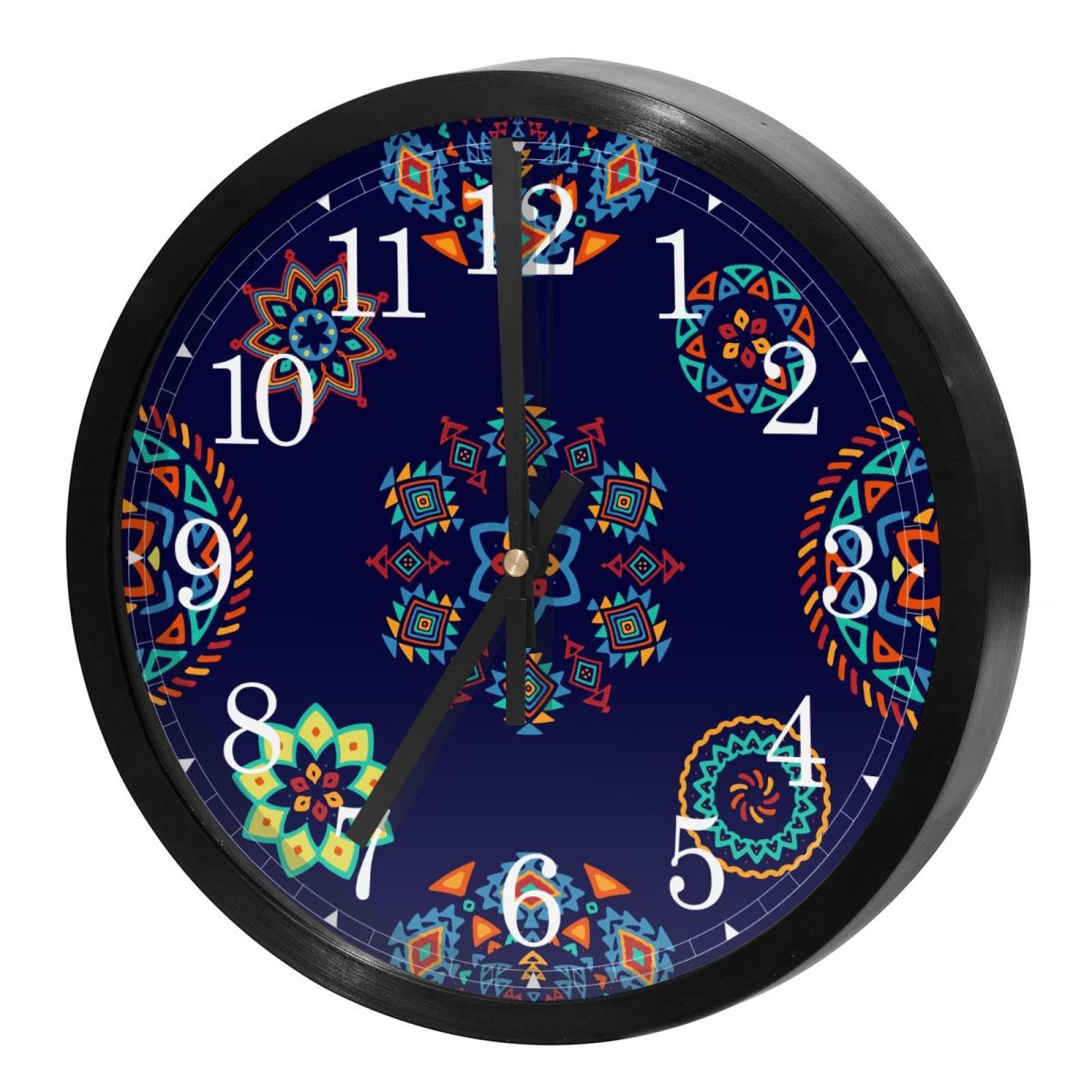 Horloge murale silencieuse à quartz à piles vintage pour déco maison
