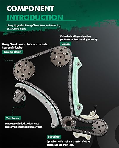 Miniatura 3 de SCITOO 9-0727s Juego de cadena de distribución del motor reemplaza para Ford Focus Transit Connect 2.0L