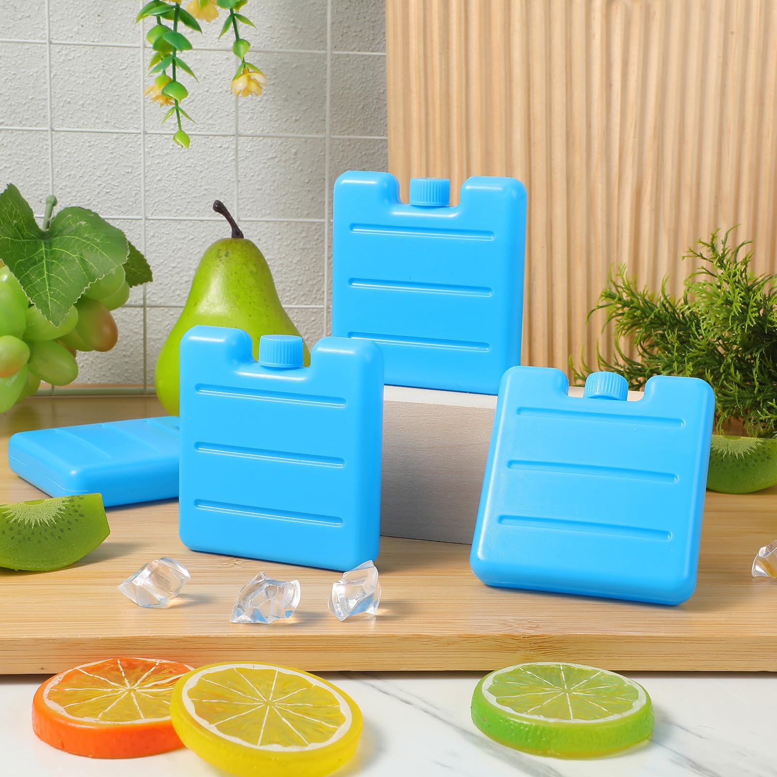 Kisangel 10 Blocs de Glace réutilisables : Pains de Glace pour rafraîchisseur d'air – Blocs de congélation Portables – 7,6 cm x 8 cm pour Ventilateur de climatiseur et boîtes à Lunch