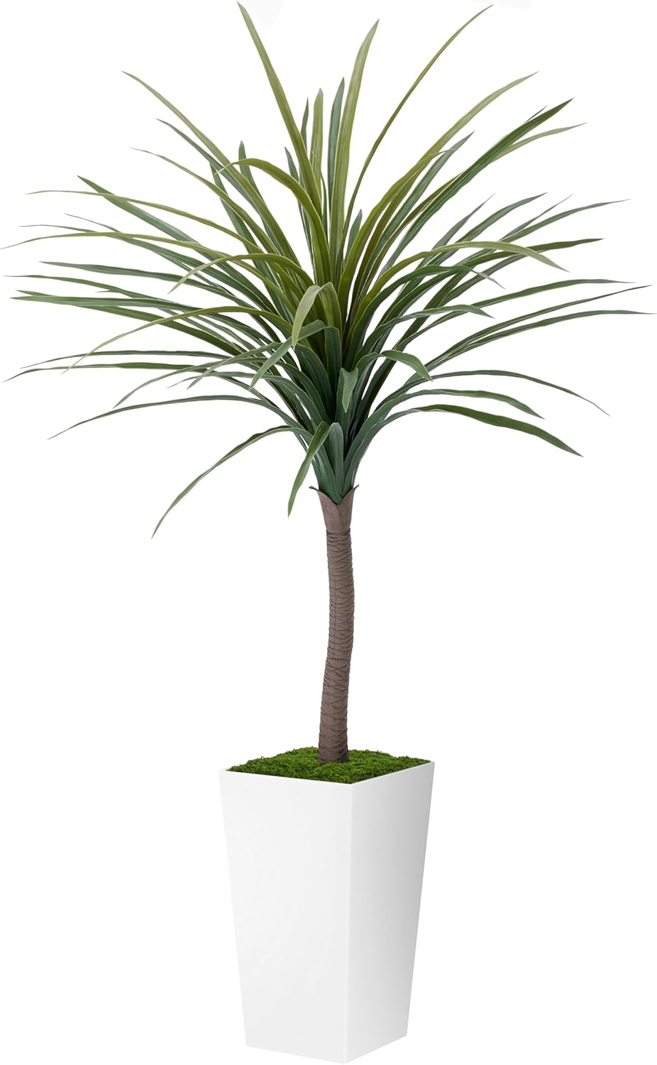 Artificial Agave Plant 5FT - Faux Tree with White Tall Planter - Fake Yucca Floor Plant in Pot - Artificial Tropical Silk Tree for Home Office Living Room Decor Indoor White Yucca