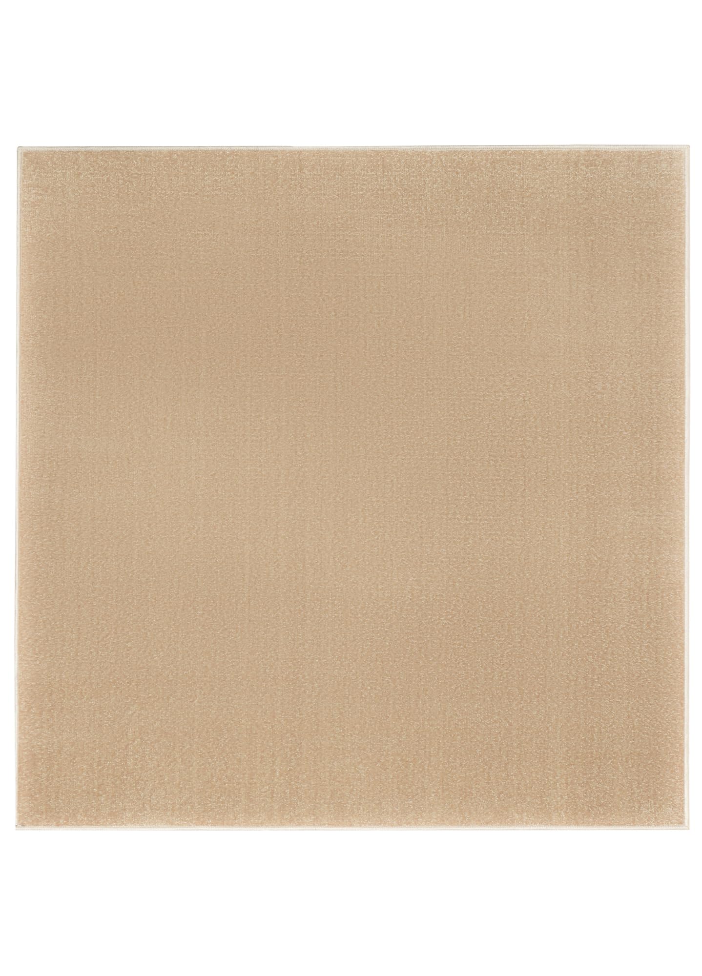 TAPISO Tappeto Quadrato a Pelo Corto, per Interni ed Esterni, Resistente ai Raggi UV, Beige, Tinta Unita, per Soggiorno, Camera da Letto, cameretta dei Bambini, Moderno, Certificato Öko-Tex 250 x 250