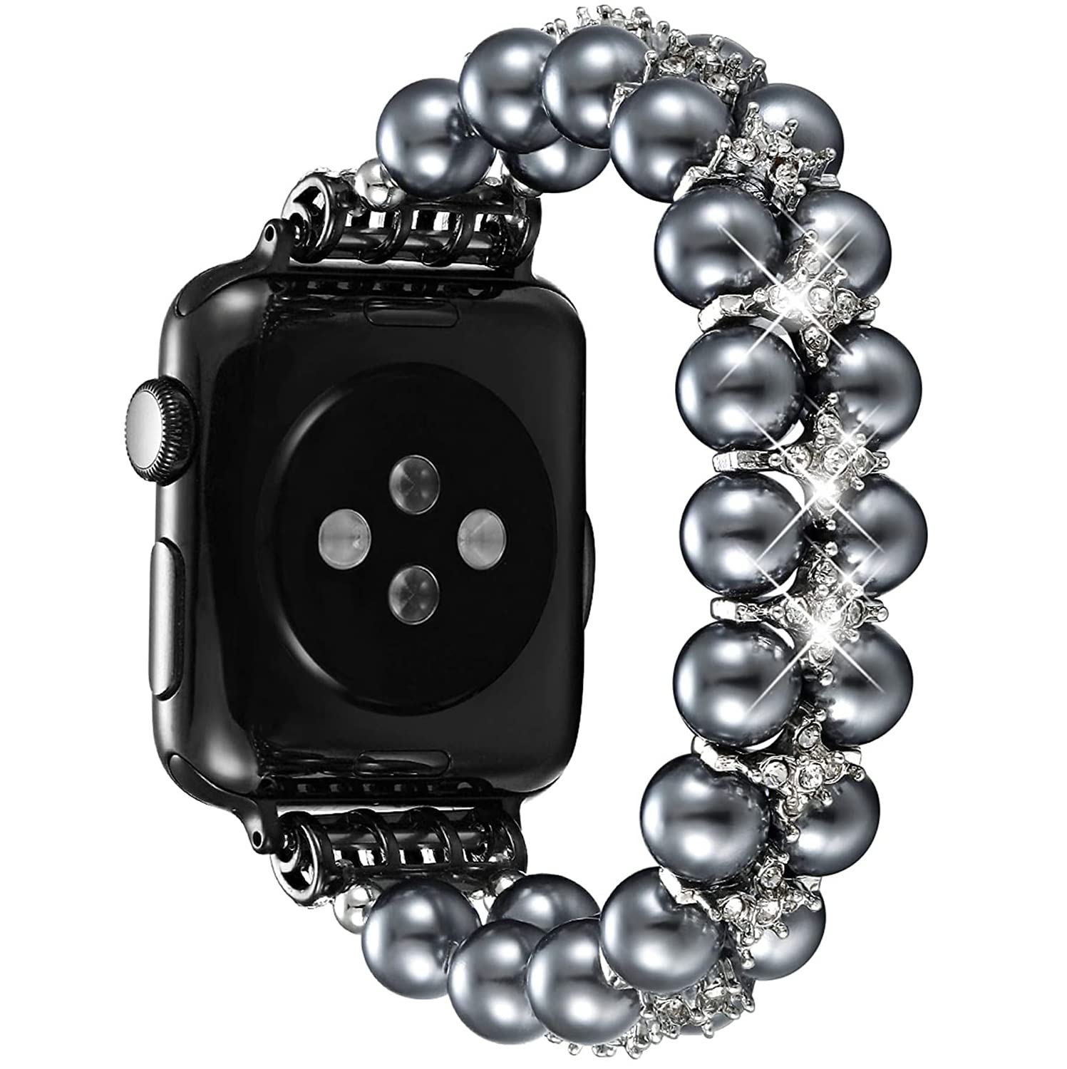 NEW Pearl Bling Luxury Apple Watch Band Sd6fb5eb83a634314894619978fc1b  main image 4