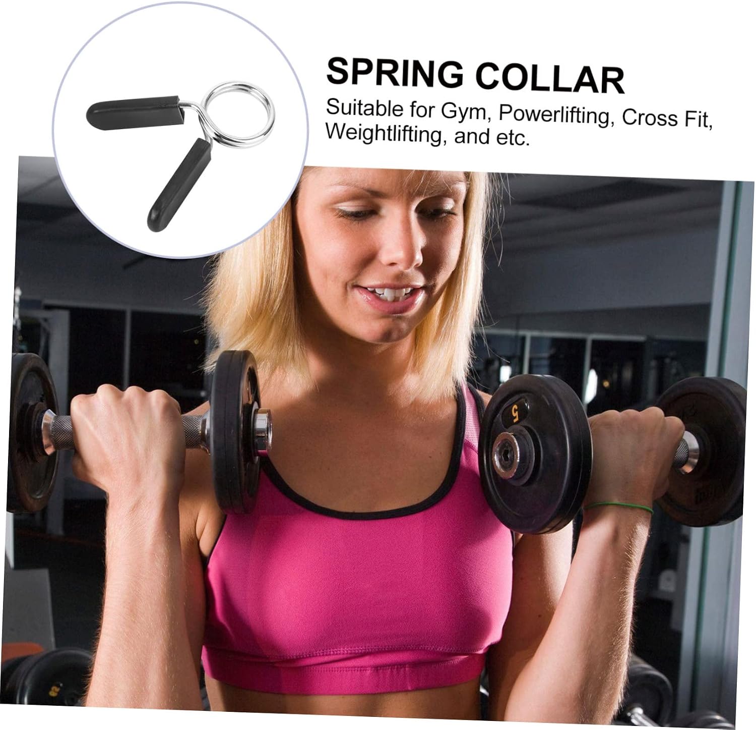 4pcs Barbell Spring Clip Collars Durable Dumbbell Locks for Secure Weightlifting and Powerlifting Gym Easy to Use Clamps