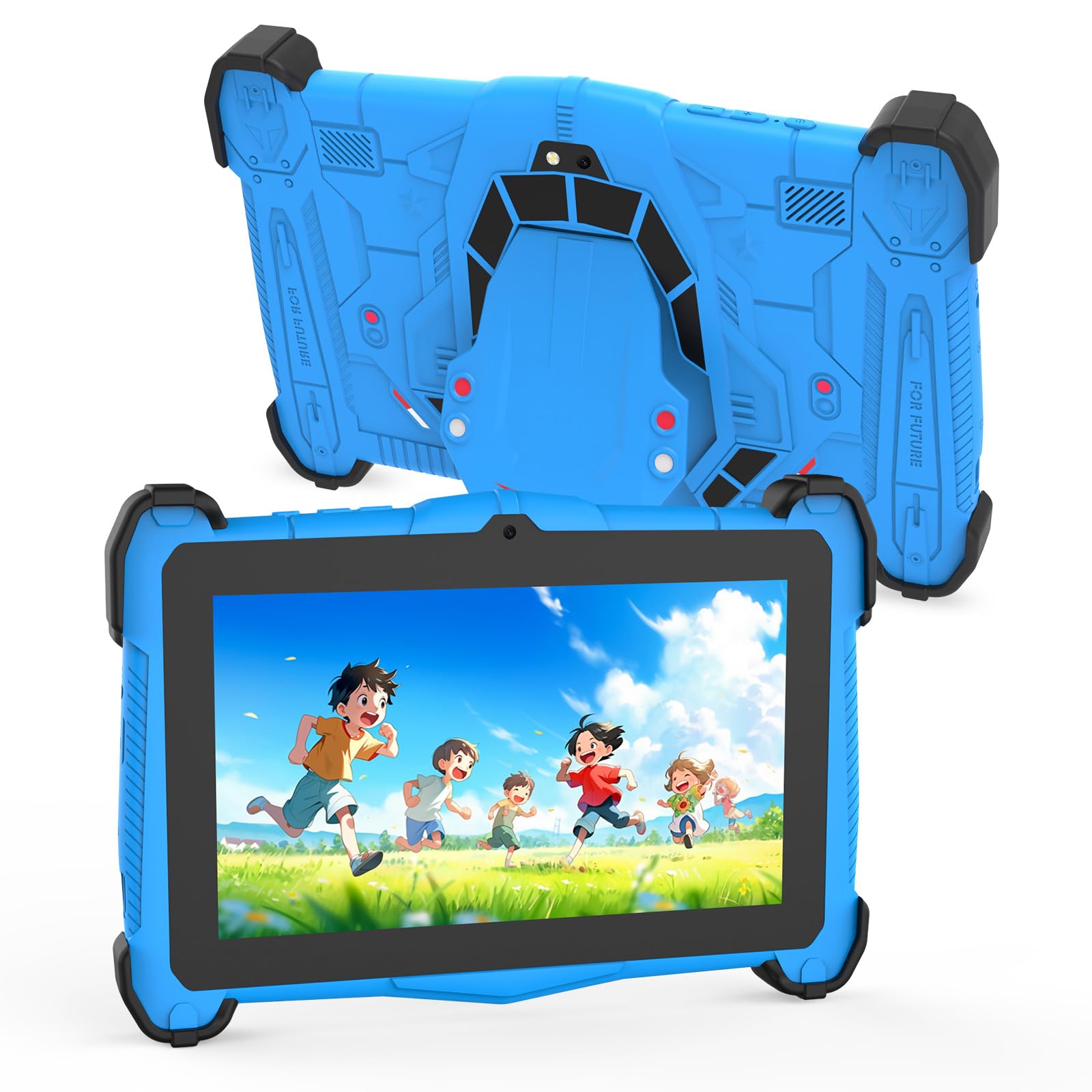 7 Inch Kids Tablet with Shockproof Case, Android 14 Educational Learning for Toddlers 3-10, 10GB RAM + 64GB ROM, Dual Camera, WiFi, Bluetooth-image-14